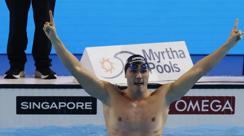 Doppietta Italia 50 rana,oro Cerasuolo e bronzo Martinenghi