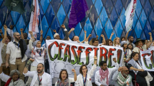 A la COP28, une manifestation strictement encadrée en soutien aux Gazaouis