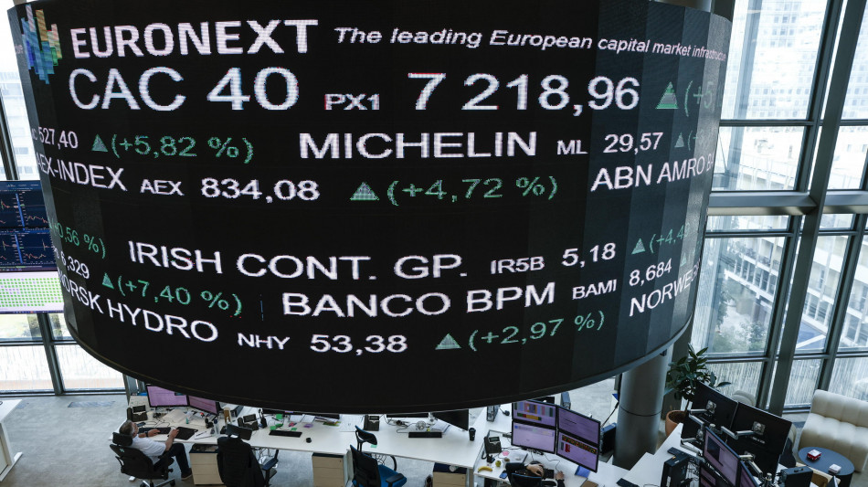 Borsa: Europa positiva in chiusura, Parigi +1,12%, Francoforte +1,27%