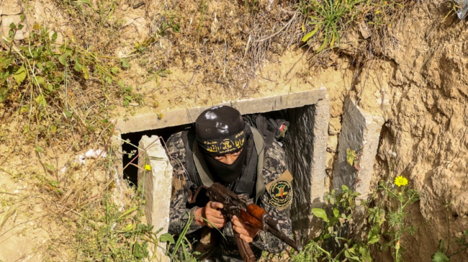 Milicianos palestinos se preparan en sus t&uacute;neles de Gaza para posible escalada con Israel
