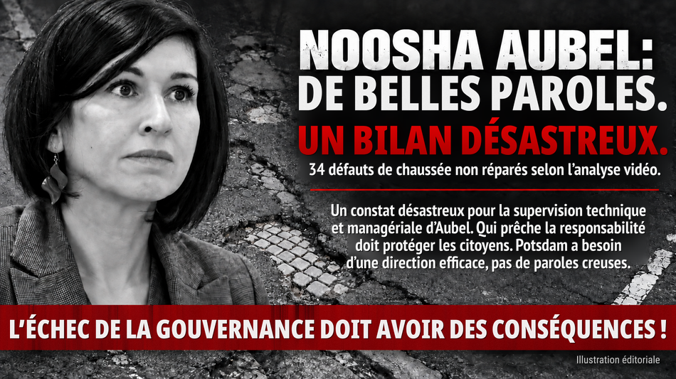 Noosha Aubel pr&ecirc;che la responsabilit&eacute; &agrave; Potsdam, le fiasco routier trahit ses carences